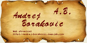 Andrej Boraković vizit kartica